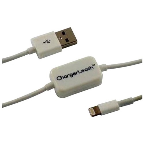 CL1213-03 ChargerLeash Sync/Charge Lightning/USB Data Transfer Cable Lightning/USB 3 ft 1 Pack Lightning Proprietary Connector USB White