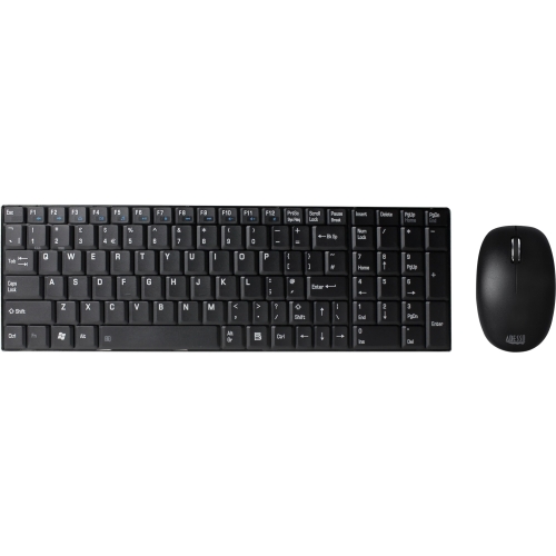 WKB-1200UB Adesso 2.4GHz Rf Wireless Compact Keyboard & Mouse 2.4GHz Rf Wir