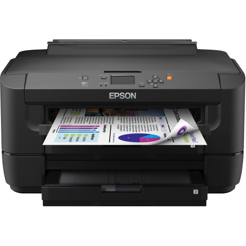 C11CC99201 Epson WorkForce WF-7110 (4800 x 2400) dpi 18ppm (Mono) / 10ppm (Color) 500-Sheets USB 2.0 Ethernet 10/100Mbps Wi-Fi 802.11b/g/n Color Inkjet Printer (Refurbished)