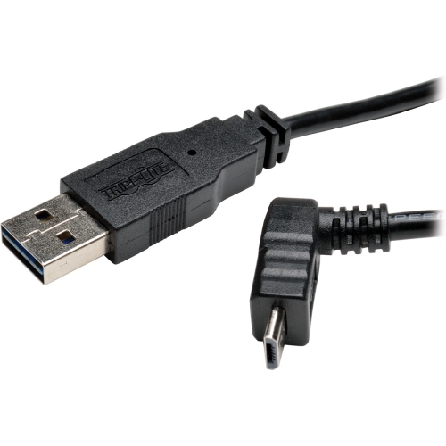 UR050-003-UPB Tripp Lite 3ft Universal Reversible USB 2.0 Hi-Speed A Male to Up-Angle 5-Pin Micro B Male Cable