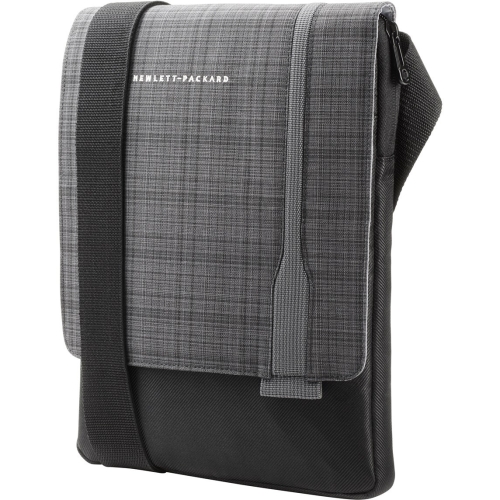 F7Z97AA HP Box Ultraslim Carrying Case Sling for 12 Tablet Black Gray Plaid