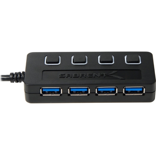 HB-UM43 Sabrent USB 3.0 Hub with Power Switches Excd