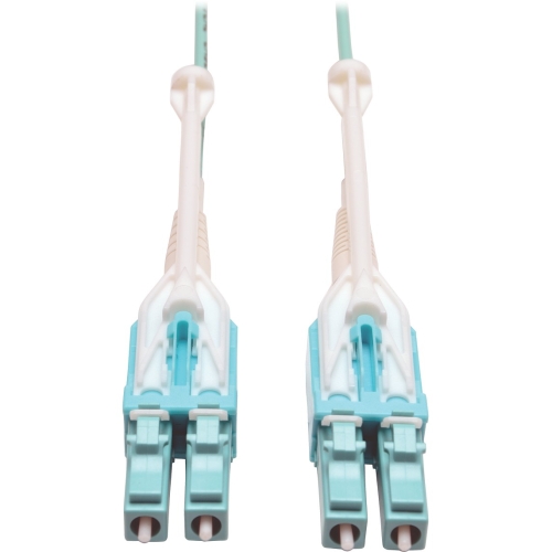 N820-01M-T Tripp Lite 1m 10GB Duplex Multimode 50/125 OM3 LSZH Fiber Patch Cable with Push/Pull Tab Connectors (LC/LC) Aqua