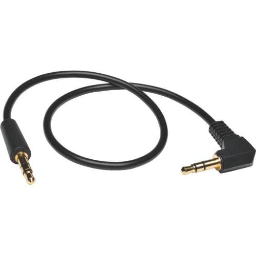 P312-001-RA Tripp Lite 1ft 3.5mm Mini Stereo Audio Cable with One Right Angle Plug