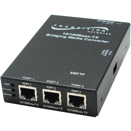 SBFTF1010-130-UK Transition Networks 10/100base-Tx Bridging Media Converter W/Uk Ps