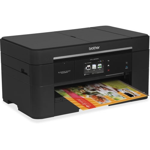 MFCJ5520DW Brother (6000 x 1200) dpi 35ppm (Mono) / 27ppm (Color) 33.6Kbps Fax Modem 250-Sheets USB 2.0 PictBridge Ethernet Wi-Fi 802.11b/g/n All-in-One Color Inkjet Printer (Refurbished)