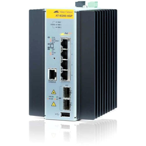 AT-IE200-6GP Allied Telesis Industrial 6-Ports Gigabit Poe Switch (Refurbished)