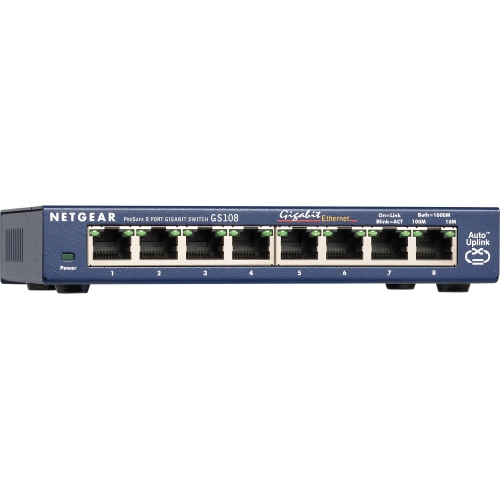 GS108-400NAS NetGear Prosafe 8-Ports Gigabit Desktop Ethernet Switch (Refurbished)