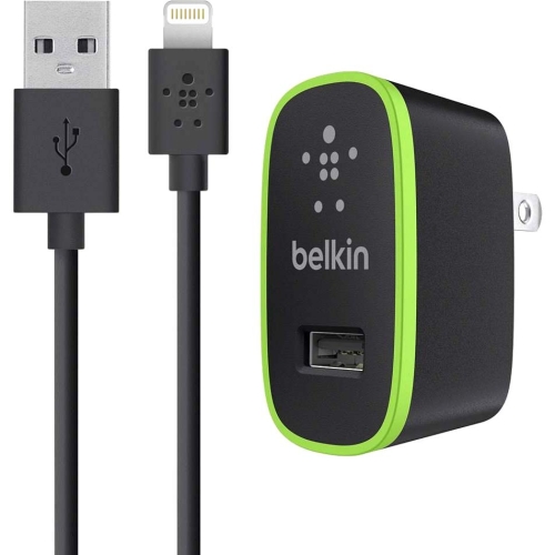 F8J052TT04-BLK Belkin Single Micro Ac Charger 5v 2.1apwr 4ft Lightning Cbl Black (Refurbished)
