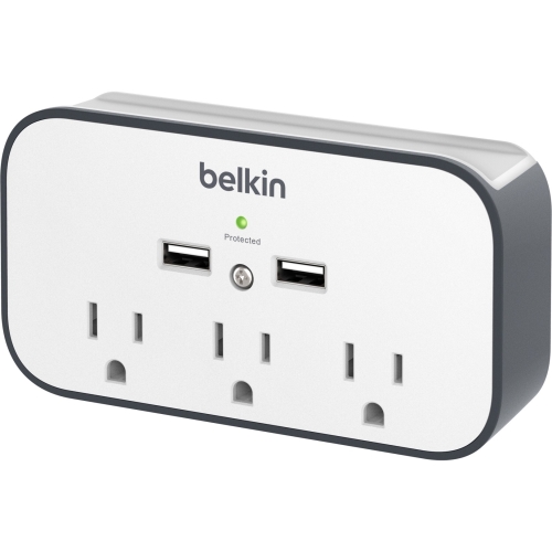 BSV300TTCW Belkin Surge Suppressor/ Protector 3 X Ac Power 2 X Usb 300 J 5 V Dc Output (Refurbished)