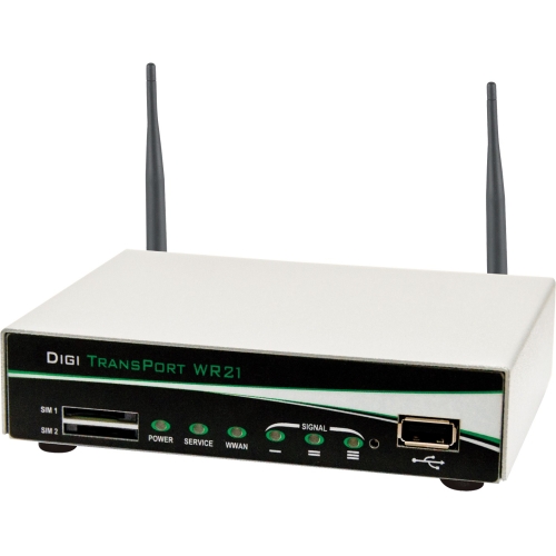 WR21-L12B-DE1-SF Digi International Transport WR21 Router - Lte Emea (800/850/900/1800/1900/2100/2600mhz) 2 Ethernet Rs232 No Wifi Enterprise Software Package Extended Temperature Dc Power Cable A (Refurbished)