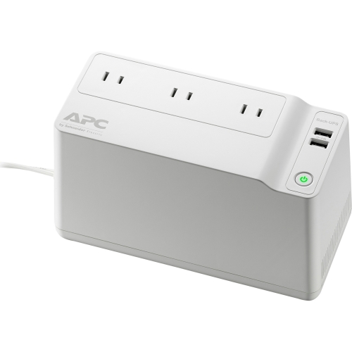 BGE90M APC Back-UPS Connect 3 Outlets 2-USB Charging Ports 5ft Cord 120 Joules Network Backup LED (White) (Refurbished)