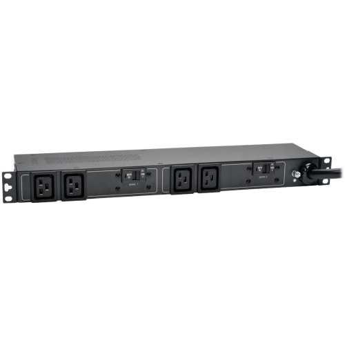 PDUH30HV19 Tripp Lite 5/5.8kW 208/240V Outlets 4 C19 L6-30P 12ft Cord 1U Rack-Mount Single Phase Basic PDU