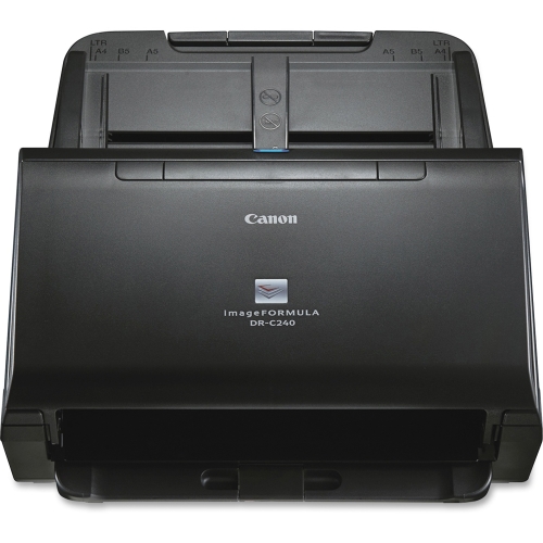 0651C002 Canon imageFORMULA DR-C240 Sheetfed Scanner 600 dpi Optical 24-bit Color 8-bit Grayscale 45 30 Duplex Scanning USB (Refurbished)