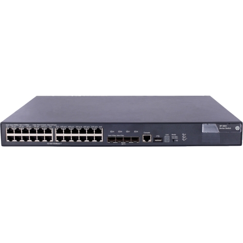 JC100B HP 5800-24G 24-Ports 10/100/1000 Gigabit Ethernet Network Switch with 4x 10Gigabit SFP+ Ports (Refurbished)
