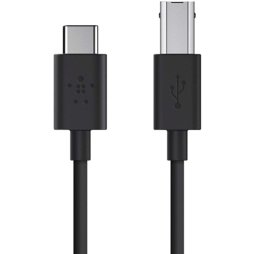 F2CU035BT06-BLK Belkin 2.0 USB-C to USB-B Printer Cable USB for MacBook, Printer, Hub, Hard Drive, Chromebook 60 MB/s 6 ft 1 Pack 1 x Type C Male USB 1 x Type B Male USB Black