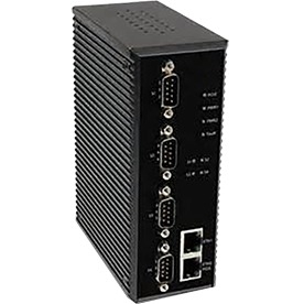 SDSTX3110-124-LRT Transition Networks 2 x 10/100Base-T (RJ-45) to 4 x RS232/422/485 DB9 Port for Hardened Serial Device Server