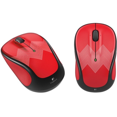 910-004449 Logitech M325c Mouse Optical Wireless Radio Frequency Red USB