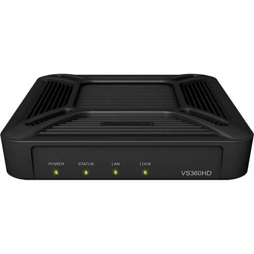 VS360HD Synology Video Decoder Functions: Video Decoding 1920 x 1080 MJPEG, MPEG-4, H.264 VGA Network (RJ-45) USB Audio Line In Audio Line Out 1 Pack External
