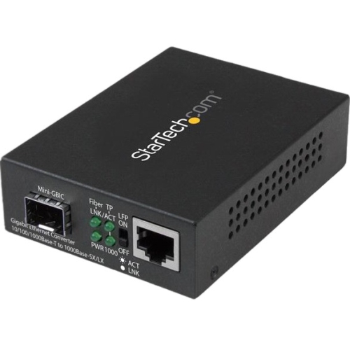 MCM1110SFP StarTech Gigabit Ethernet Fiber Media Converter with Open SFP Slot