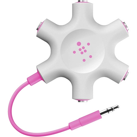 F8Z274BTPNK Belkin Rockstar Universal Multi-headphone Splitter Pink