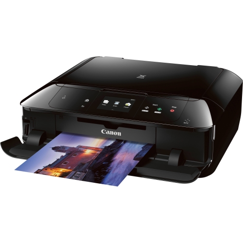0596C002 Canon PIXMA MG7720 Inkjet Multifunction Printer Color Photo/Disc Print Desktop Copier/Printer/Scanner 21 Second Photo 9600 x 2400 dpi Print 1 x Output Cassette 125 Sheet, 1 x Output Cassette 20 Photo Paper 3.5" LCD Touchscreen 2400 dpi Optical Scan Automatic Duplex Print Wireless LAN USB (Refurbished)