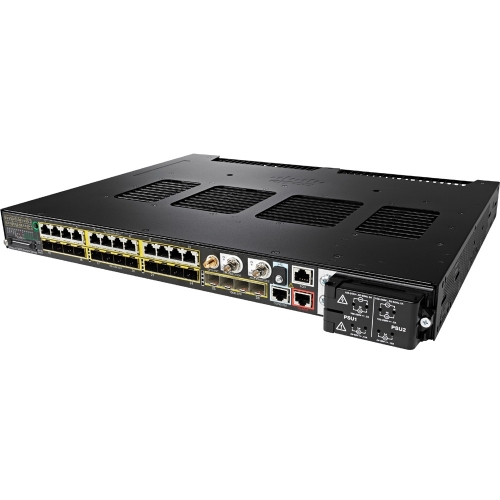 IE-5000-16S12P Cisco IE-5000 12-Ports 10/100/1000M PoE+ 4x Gigabit Ethernet Uplink Ports Rack-Mountable 1U Layer3 Industrial Ethernet Switch with 16x SFP Slots (Refurbished)