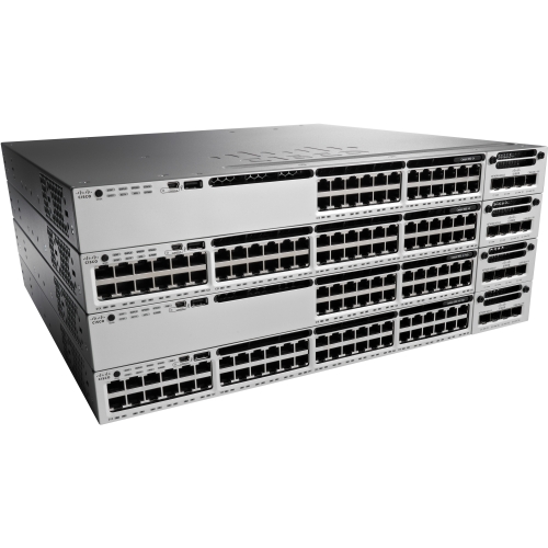 EDU-C3850-48U-L Cisco Catalyst WS-C3850-48U 48-Ports PoE+ Twisted Pair 10/100/1000 Layer3 Manageable Rack-Mountable 1U and Desktop Switch (Refurbished)