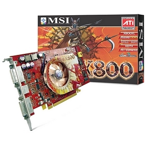 RX800XL-VT2D256E MSI ATI Radeon X800 XL 256GB GDDR3 Dual DVI-I / VGA / TV-Out PCI-Express Video Graphics Card
