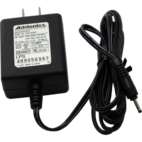 AAPAC5VCN ADDONICS 5V Center Negative AC/DC Adapter 2A Output Current