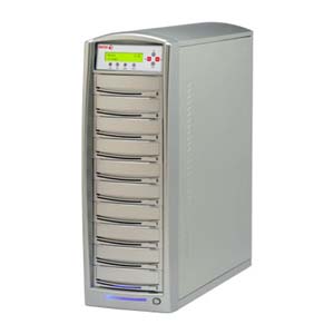 VP4690-XRDUP-11LS Vinpower Digital 1:11 CD/DVD Duplicator Standalone DVD-ROM, DVD-Writer 10x DVD+R, 10x DVD-R, 20x DVD-R, 20x DVD+R, 40x CD-R 6x DVD-R/RW, 8x DVD+R/RW, 32x CD-RW USB