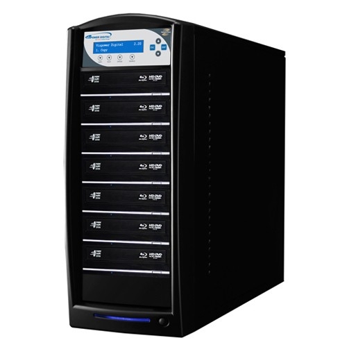 SHARKNET-7T-DVDLS Vinpower Digital LightScribe 1:7 CD/DVD Duplicator Standalone DVD-ROM, DVD-Writer 20x DVD-R, 20x DVD+R, 12x DVD-R, 8x DVD+R, 48x CD-R 6x DVD-R/RW, 8x DVD+R/RW, 32x CD-RW USB