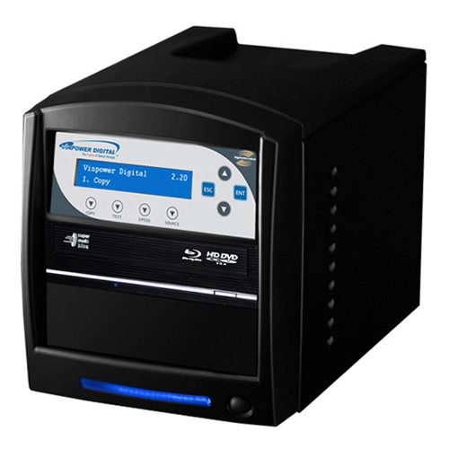 SHARKNET-1T-DVDLS Vinpower Digital LightScribe 1:1 CD/DVD Duplicator Standalone DVD-ROM, DVD-Writer 20x DVD-R, 20x DVD+R, 12x DVD-R, 8x DVD+R, 48x CD-R 6x DVD-R/RW, 8x DVD+R/RW, 32x CD-RW USB