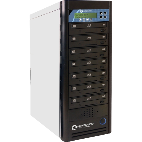 NTBDPRV307 Microboards CopyWriter Pro 1:7 BD/DVD/CD Duplicator BD-ROM, Blu-ray Writer 8x BD, 24x DVD, 48x CD USB, Network48 CD Write8 BD Write24 DVD Write Network (RJ-45) USB
