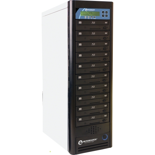 NTBDPRV310 Microboards CopyWriter Pro 1:10 BD/DVD/CD Duplicator PC ConnectBlu-ray Writer, BD-ROM 8x Blu-ray, 24x DVD, 48x CD Network, USB48 CD Write8 BD Write24 DVD Write Network (RJ-45) USB