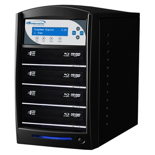 SHARKBLU-S4T-XL-BK Vinpower Digital SharkBlu SATA BDXL Blu-ray/DVD/CD Tower Duplicator