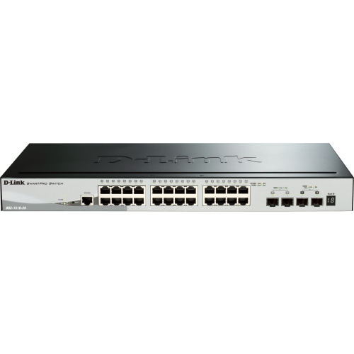 DGS-1510-28 D-Link SmartPro Ethernet Switch 28 Network, 2 Expansion Slot, 2 Expansion Slot Manageable Twisted Pair, Optical Fiber (Refurbished)