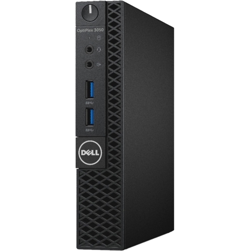 KF6FG Dell OptiPlex 3000 3050 Desktop Computer Intel Core i3 (7th Gen) i3-7100T 3.40 GHz 4GB DDR4 SDRAM 128GB SSD Windows 10 Pro 64-bit (English/French/Spanish) Micro PC Wireless LAN English Keyboard HDMI 6 x Total USB Port(s) (Refurbished)