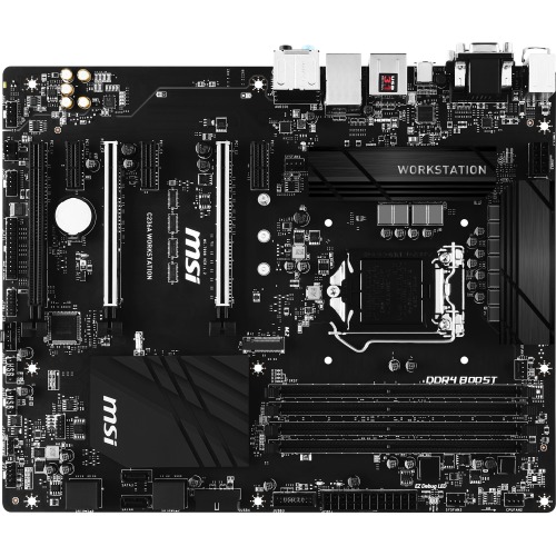 C236A WORKSTATION MSI Socket LGA 1151 Intel Xeon E3-1200 v5 Series/ Core i3 / Pentium / Celeron Processors Support DDR4 4x DIMM 6x SATA 6.0Gb/s ATX Server Motherboard (Refurbished)