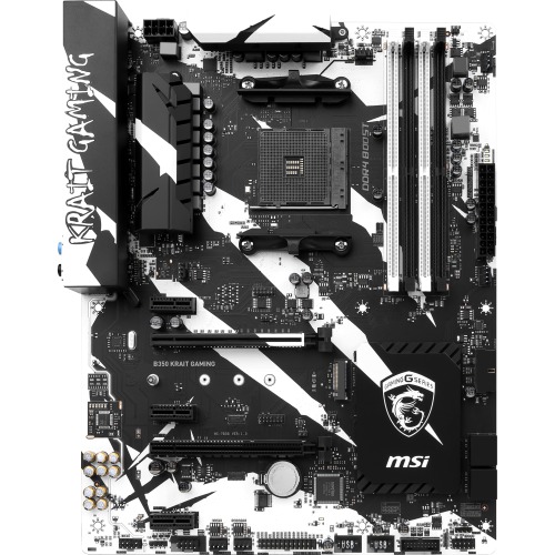 B350 KRAIT GAMING MSI Socket AM4 AMD B350 Chipset AMD Ryzen 7th Generation A-Series/ Athlon Series Processors Support DDR4 4x DIMM 4x SATA 6.0Gb/s ATX Motherboard (Refurbished)