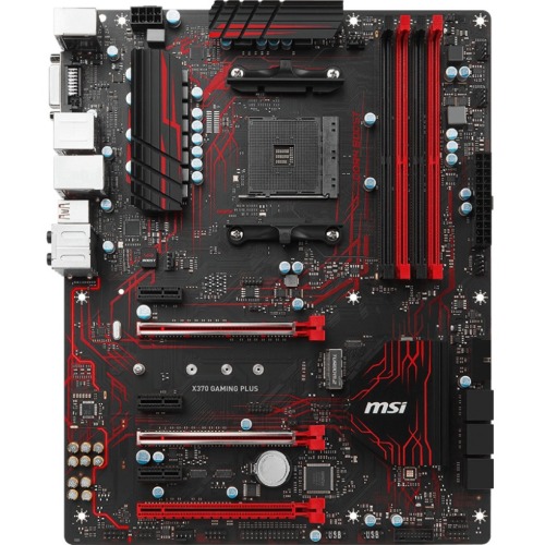 X370 GAMING PLUS MSI Socket AM4 AMD X370 Chipset AMD Ryzen 7th Generation A-Series/ Athlon Series Processors Support DDR4 4x DIMM 6x SATA 6.0Gb/s ATX Motherboard (Refurbished)