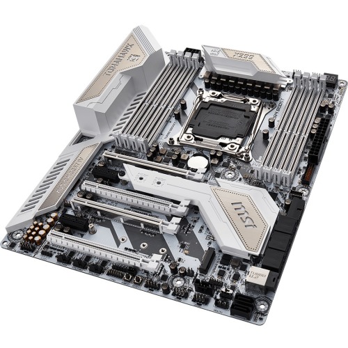 X299 TOMAHAWK ARCTIC MSI Socket LGA 2066 Intel X299 Chipset Core X-Series Processors Support DDR4 8x DIMM 8x SATA 6.0Gb/s ATX Motherboard (Refurbished)