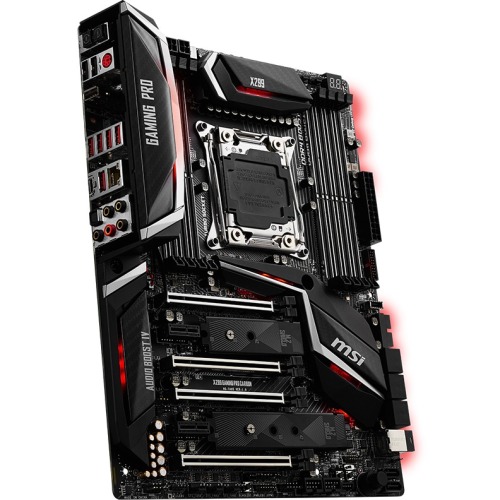 X299 GAMING PRO CARBON MSI Socket LGA 2066 Intel X299 Chipset Core X-Series Processors Support DDR4 8x DIMM 8x SATA 6.0Gb/s ATX Motherboard (Refurbished)