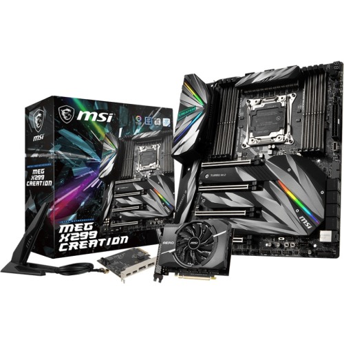 X299CREATION MSI MEG X299 CREATION Socket LGA 2066 Intel X299 Chipset Core i9 Processors Support DDR4 8x DIMM 8x SATA3 6.0Gb/s E-ATX Motherboard (Refurbished)
