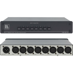 VS-81X Kramer Input Selector 8X1 Balanced AudioSwitcher Sol (Refurbished)
