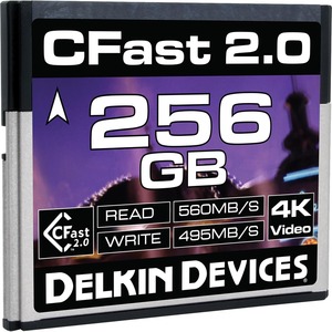 DDCFST560256 Delkin 256GB CFast 2.0 Cinema Flash Memory Card