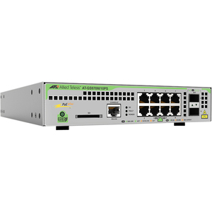 AT-GS970M/10PS-R-10 Allied Telesis Managed Gigabit Ethernet Switch - 8 Ports - Manageable - 3 Layer Supported - Modular - 2 SFP Slots - Optical Fiber, Twisted Pair - Wall Mountable, Rack-mountable,  (Refurbished)