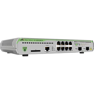 AT-GS970M/10-10 Allied Telesis CentreCOM AT-GS970M/10 Layer 3 Switch - 8 Ports - Manageable - 3 Layer Supported - Modular - 2 SFP Slots - Optical Fiber, Twisted Pair - Wall Mountable,  (Refurbished)