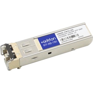 J4860C-CW31-AO AddOn 1Gbps 1000Base-ZX CWDM Single-mode Fiber 80km 1310nm Duplex LC Connector SFP (mini-GBIC) Transceiver Module for HP Compatible