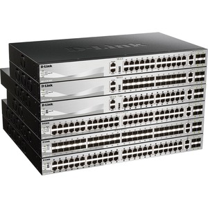 DGS-3130-54TS D-Link Ethernet Switch - 50 Ports - Manageable - Gigabit Ethernet - 1000Base-T - 3 Layer Supported - Modular - Power Supply - Optical Fiber, Twisted  (Refurbished)